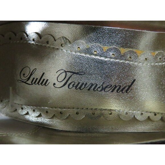 Lulu Townsend Purple & Black Python Embossed Leather Platform Stiletto Heels 7 - Picture 10 of 13